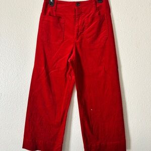 LC Lauren Conrad Bold Red Corduroy Pants